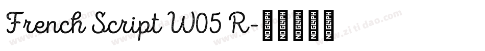 French Script W05 R字体转换